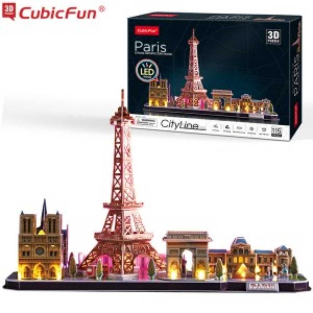 3D입체퍼즐 시티라인 파리 LED 3세남아선물 손자선물 4세남아선물
