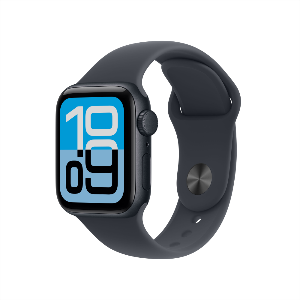 애플워치 SE 3 GPS 40mm 미드나이트 알루미늄 케이스 미드나이트 스포츠 밴드 (M/L) MEHC4KH/A