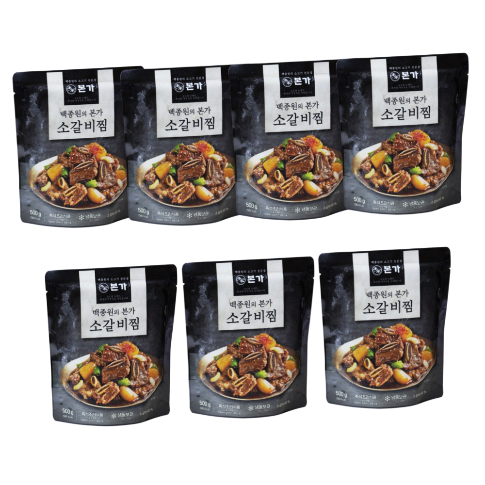 더본코리아 백종원의 본가 소갈비찜 500g 7개