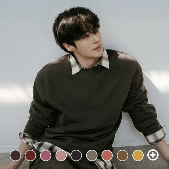 025920 [변우석] 기모 솔리드 맨투맨
