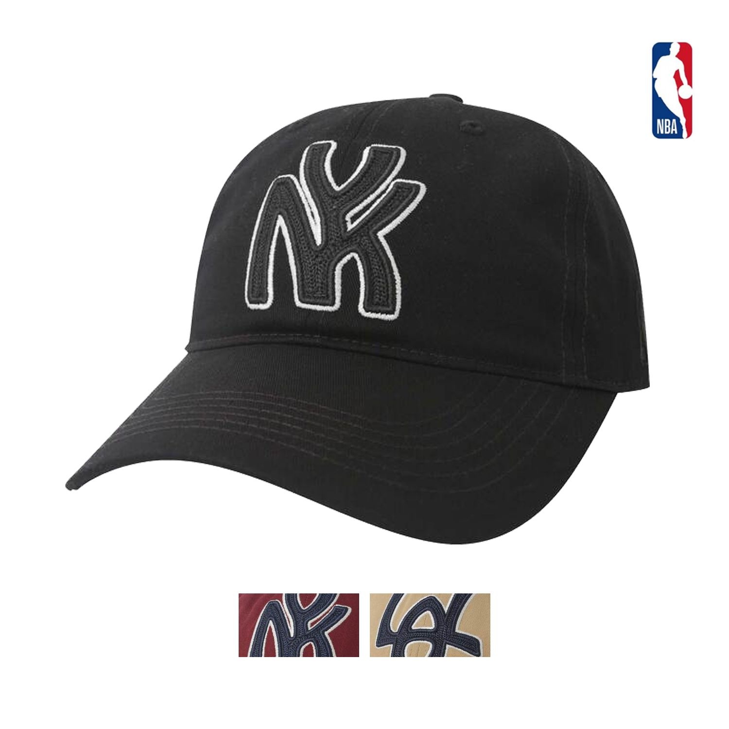 [롯데백화점] NBA 남녀공용 팀약어 포인트자수 빅사이즈 오버핏 소프트볼캡 N255AP248P LE1220318286