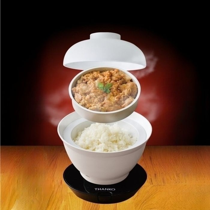 [해외] 산코초고속 덮밥 밥솥 (밥+반찬 동시 조리, 3분카레 완벽 호환) 간편식 한번에 ok