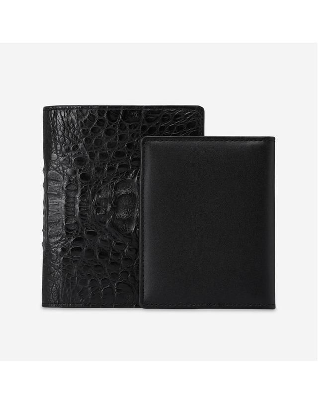 [롯데백화점] 닥스 ACC [인천터미널점][CAIMAN]블랙 악어가죽 중지갑 DBWA1E712 LE1206674645