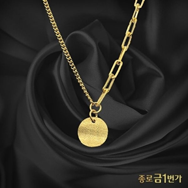 [종로금1번가]여자 순금 목걸이 코인 언발란스  7.5g