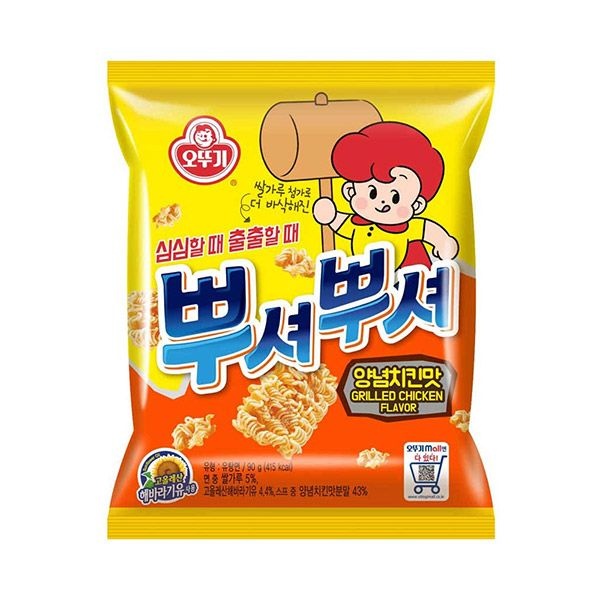 오뚜기 뿌셔뿌셔 양념치킨맛 90g 12개