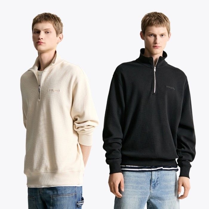 타미진스 [공식][아울렛52%] 와플 쿼터 집업 2종 택1 T32F6TTO10TMT1 (정상가:139,000원)