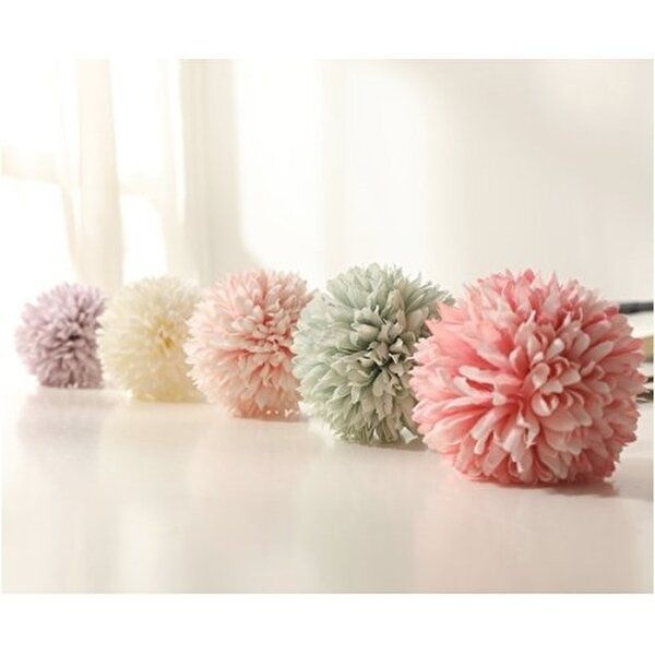 [제이빌라]퐁퐁 국화 조화 5c 인테리어 장식 폼폼 폼폰 소국 민들레 실크플라워 시들지않는꽃 리빙샵