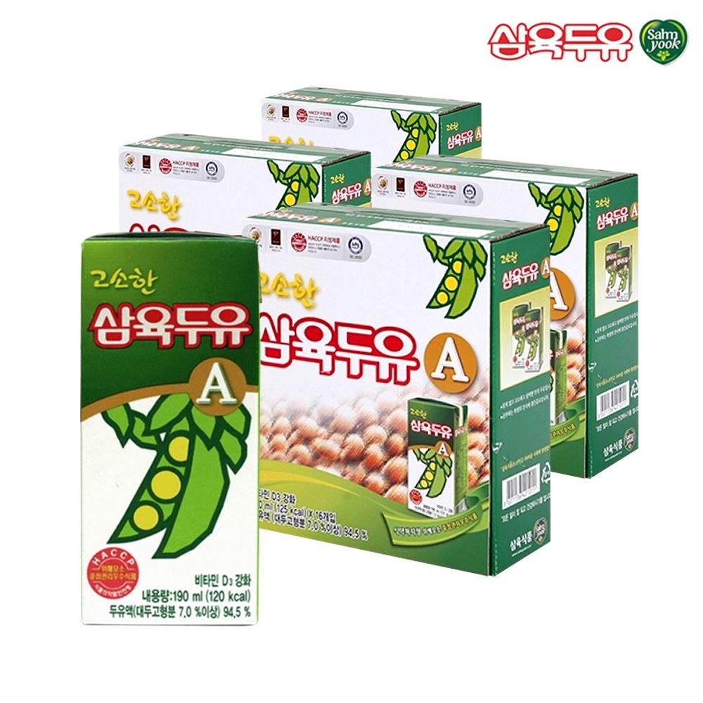 [오늘출발] 삼육두유 고소한A 두유 190ml 64팩 영양 간식 고소한맛