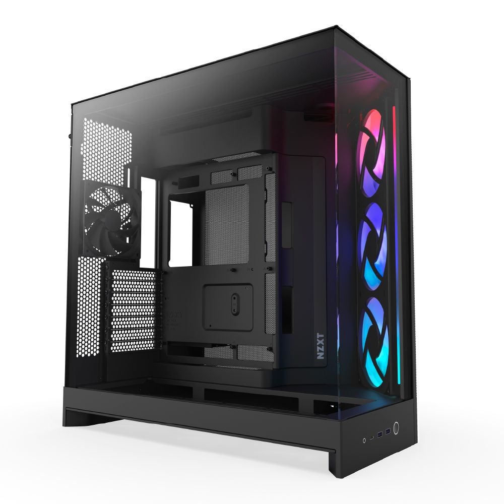 NZXT [NZXT 공인 판매처] H9 Flow RGB V2 듀얼 챔버 미드 타워 ATX 에어플로우 PC 케이스