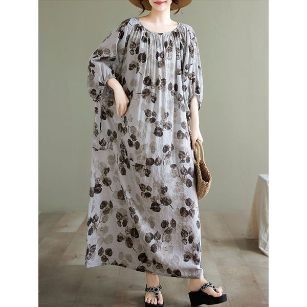 베나프 [하프클럽]리즈 프린트 루즈핏 롱원피스_BJ2OP030