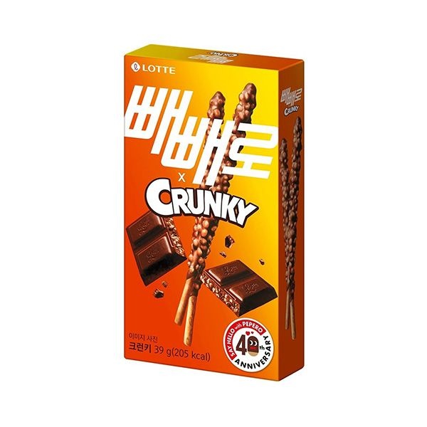 롯데 빼빼로 크런키 39g 40개