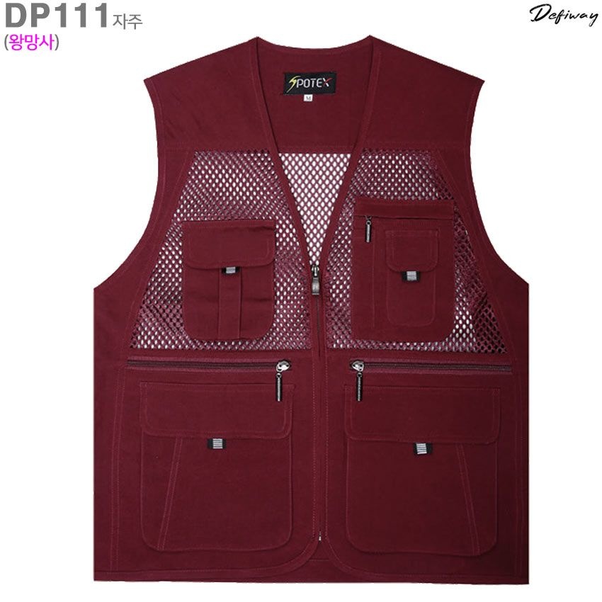 상품상세참조 (DP111 자주) 남녀공용 대형그물망사용 고급왕망사조끼/작업조끼_라인몰조끼/단체주문할인전문