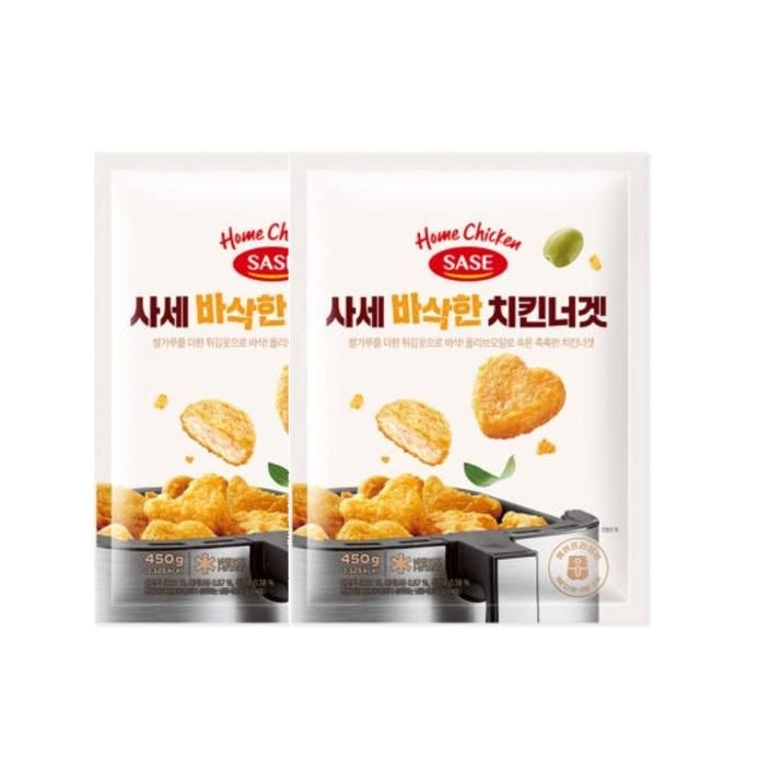 사세 바삭한 치킨너겟 어린이 간식 캠핑 야식 450g 2개