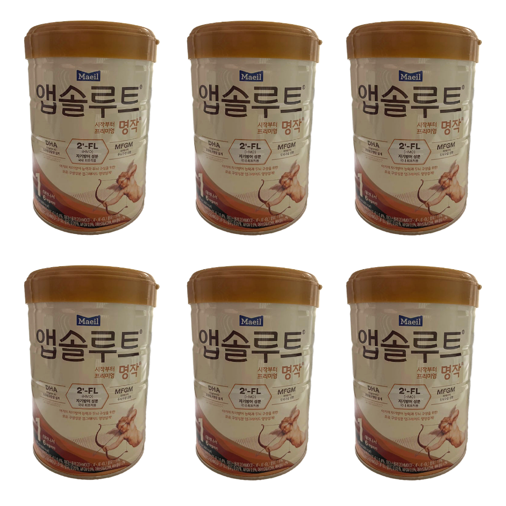 앱솔루트 명작 2FL 분유 1단계 800g 6캔