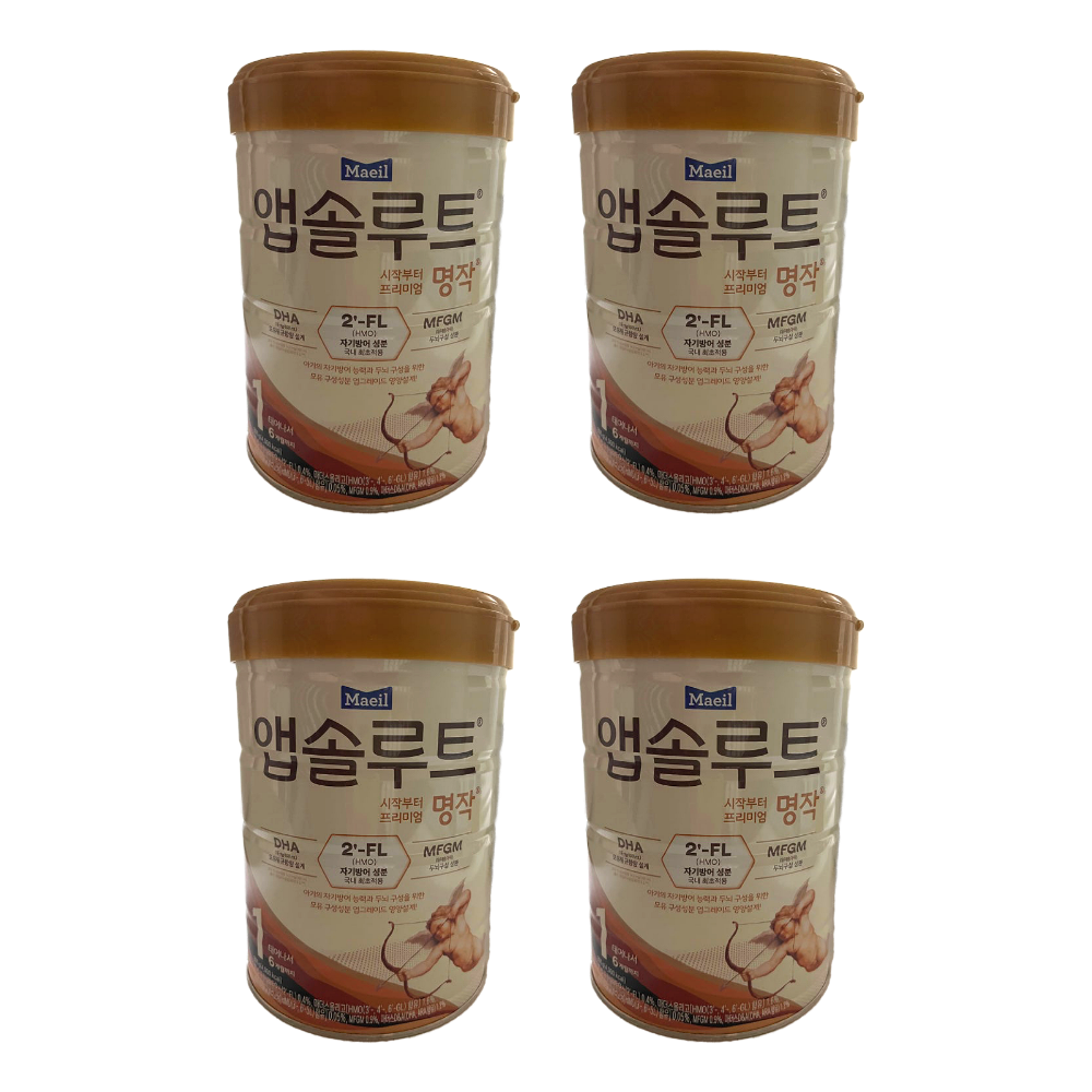 앱솔루트 명작 2FL 분유 1단계 800g 4캔