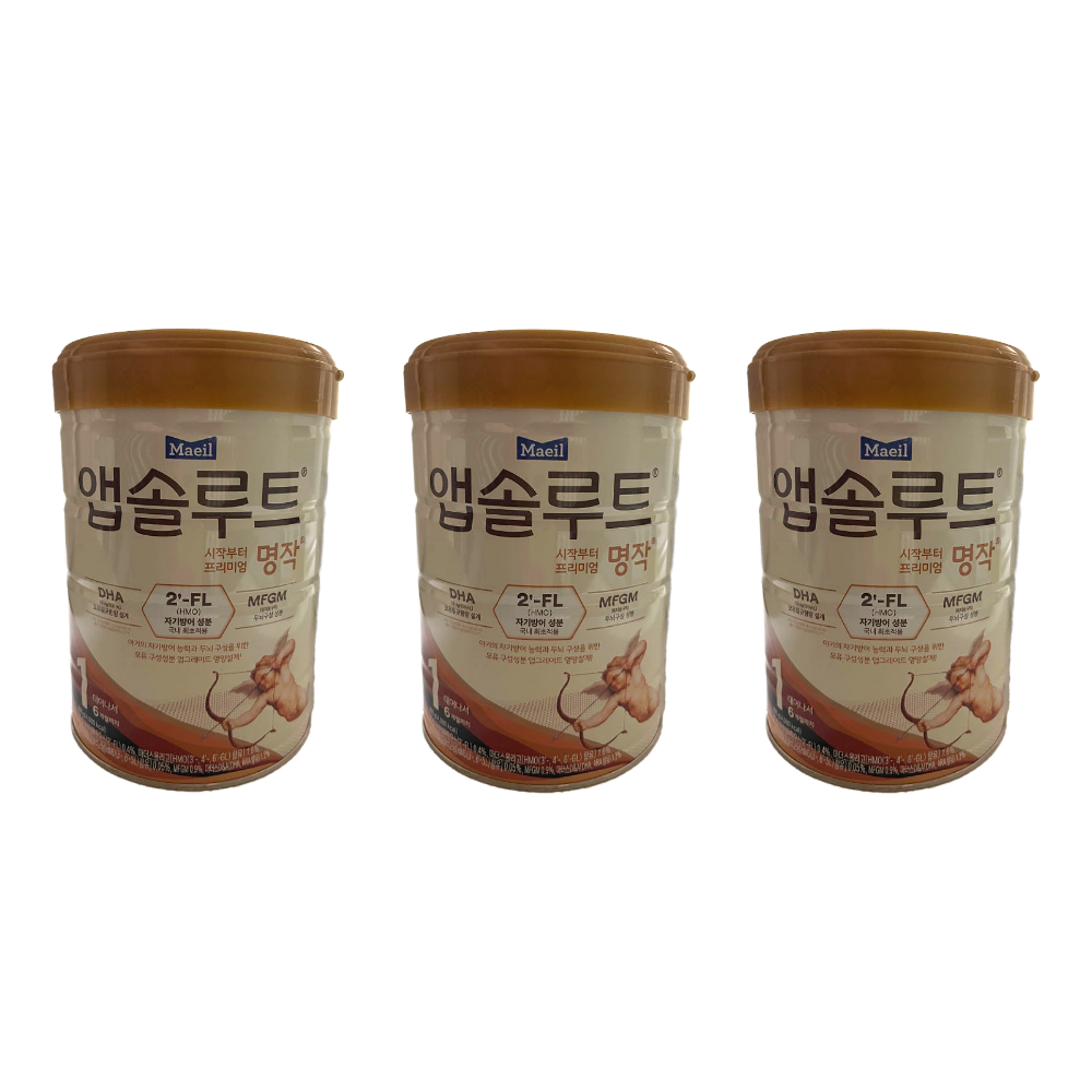 앱솔루트 명작 2FL 분유 1단계 800g 3캔