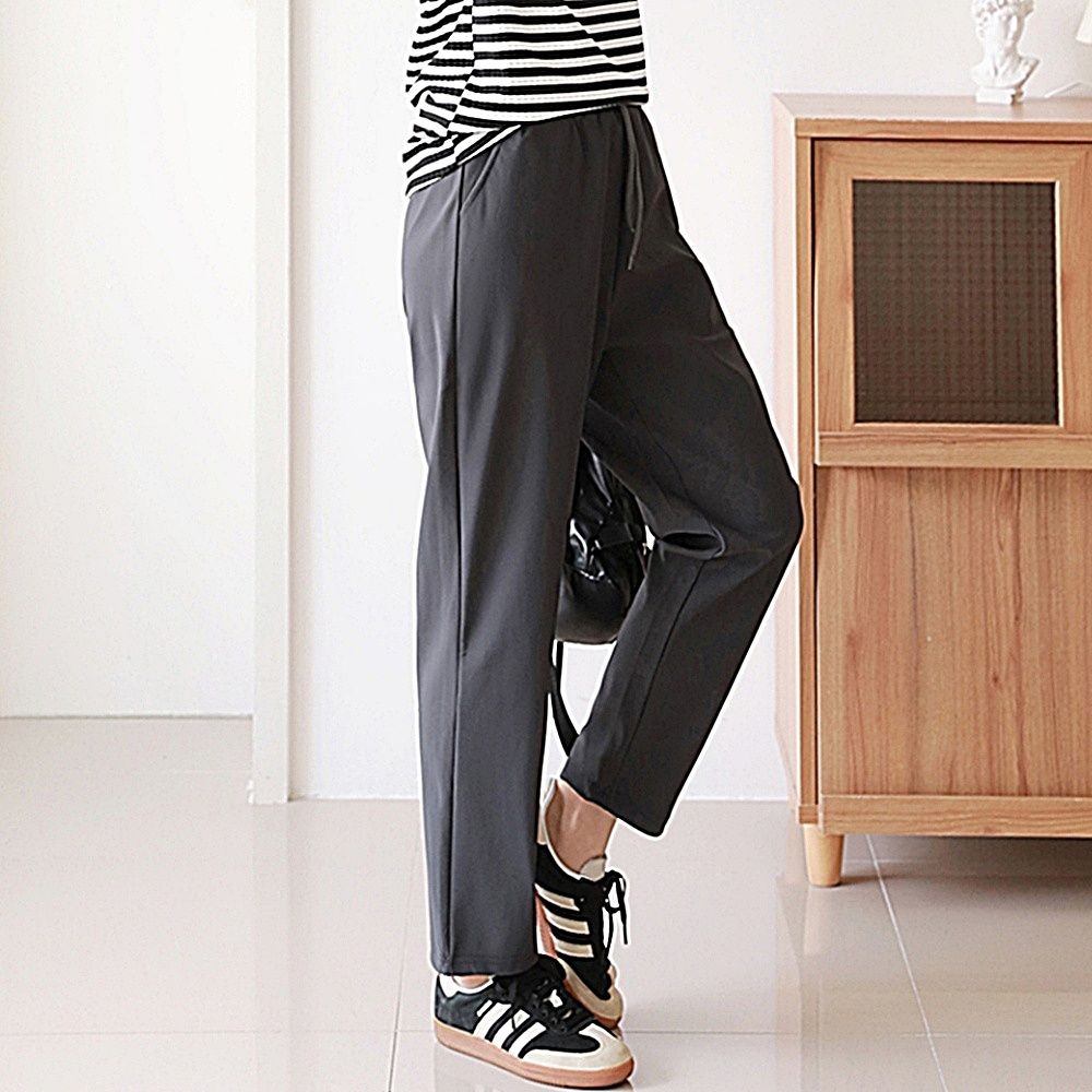 여성 기모 일자바지 3칼라 허리밴딩 기모안감 팬츠 가을 겨울 바지