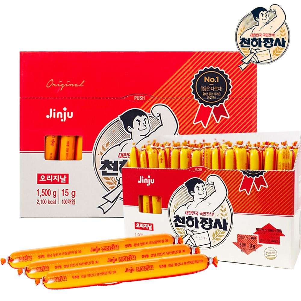 천하장사 진주햄 천하장사 소시지 오리지널 1500g (15gx100입)