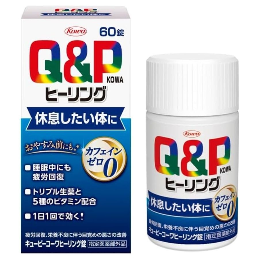 일본 Q&P 큐앤피 코와 힐링 60정(30일분) 무카페인
