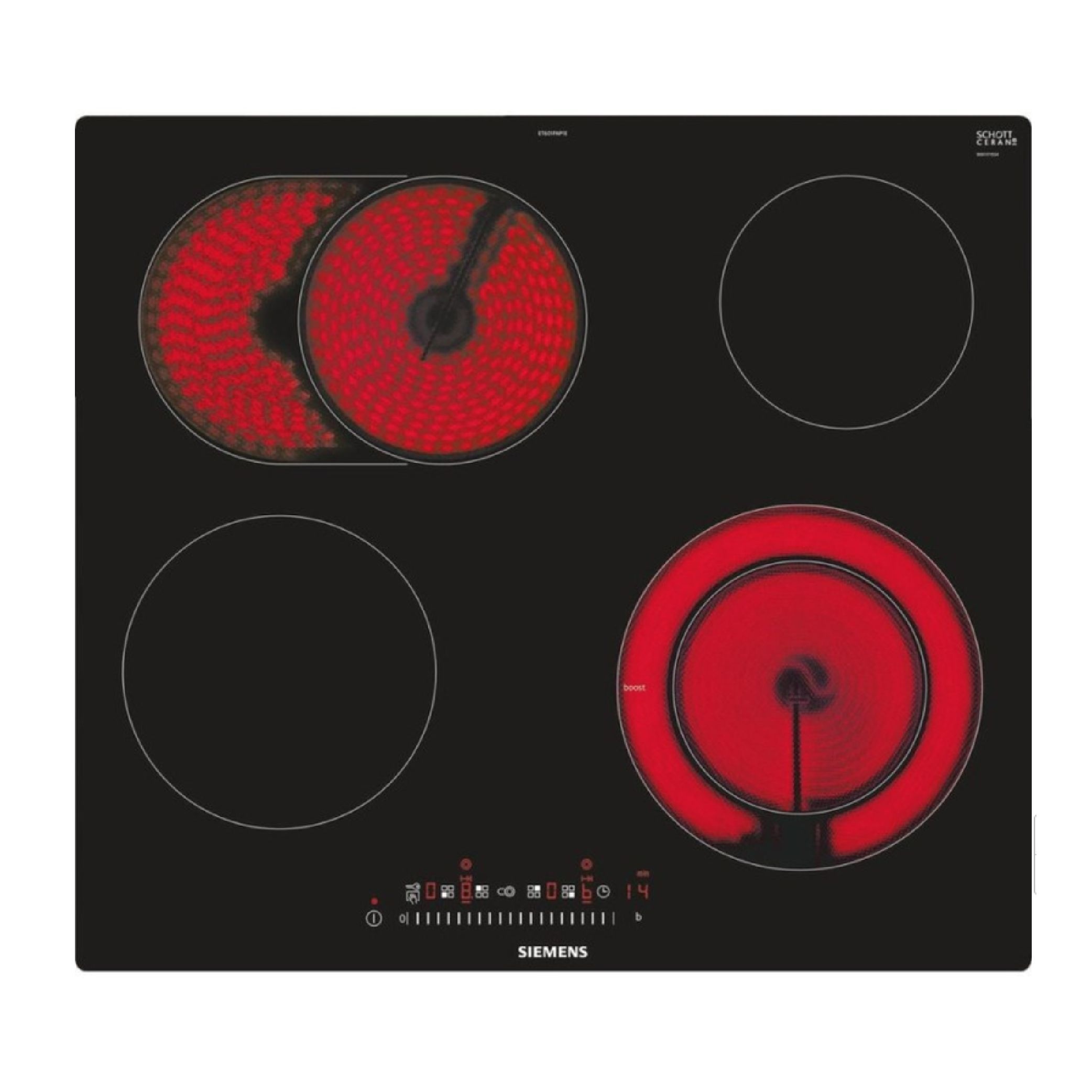 [해외] 지멘스 ET601FNP1E 유리 세라믹 호브 4구 빌트인 인덕션 하일라이트 관부가세포함 자가설치