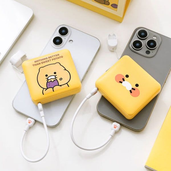 카카오프렌즈 춘식이 고속충전 미니 보조 배터리 10,000mAh  기내반입 가능