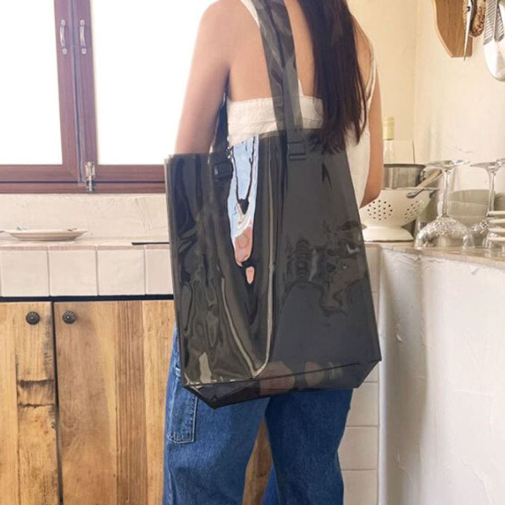 비치 비치백 숄더백 휴가지 노트북 가방 대학생 쇼핑 여행 가방백 여름 투명