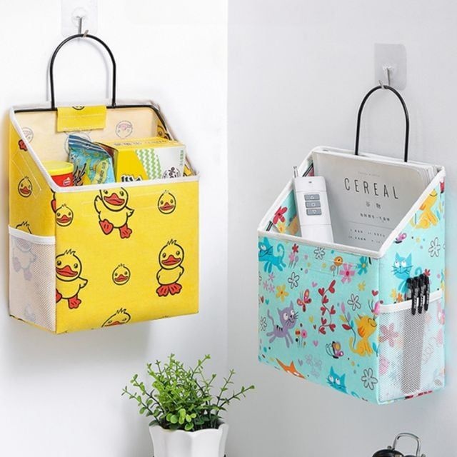 수납 인테리어 좁은집 정리함 리빙 부품 책상 다용도 무타공 대용량 귀여운 월포켓 벽걸이