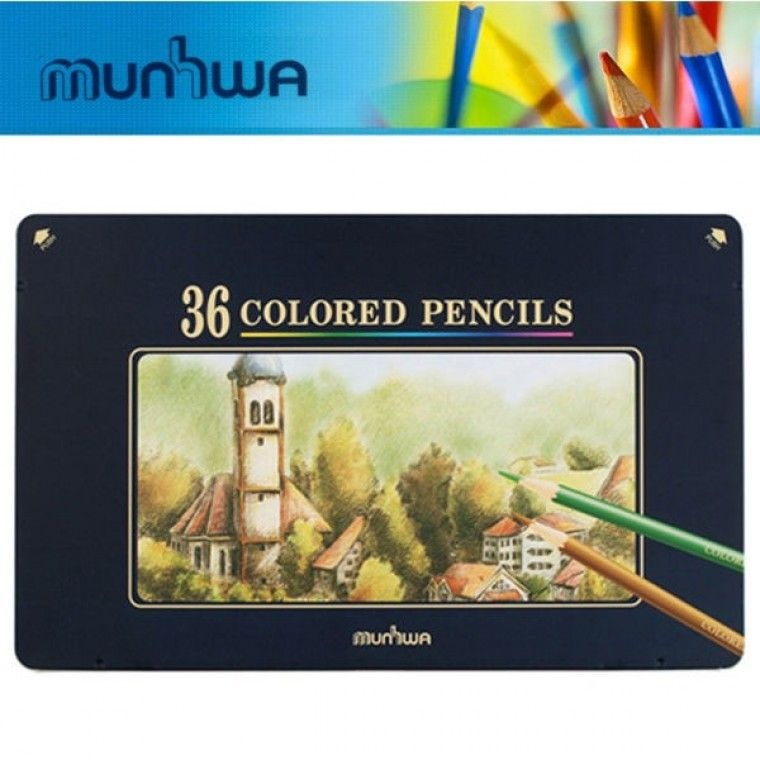 Marco 36색 문화색연필 (틴케이스)-색연필.넥스프로.연필.아동미술.미술용품