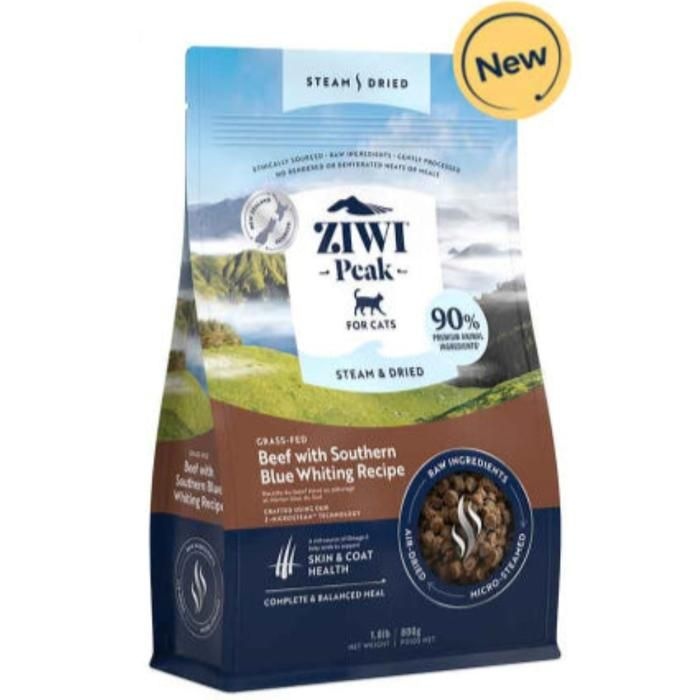 지위픽 고양이 사료 스팀앤드라이 소고기와 생선 800g