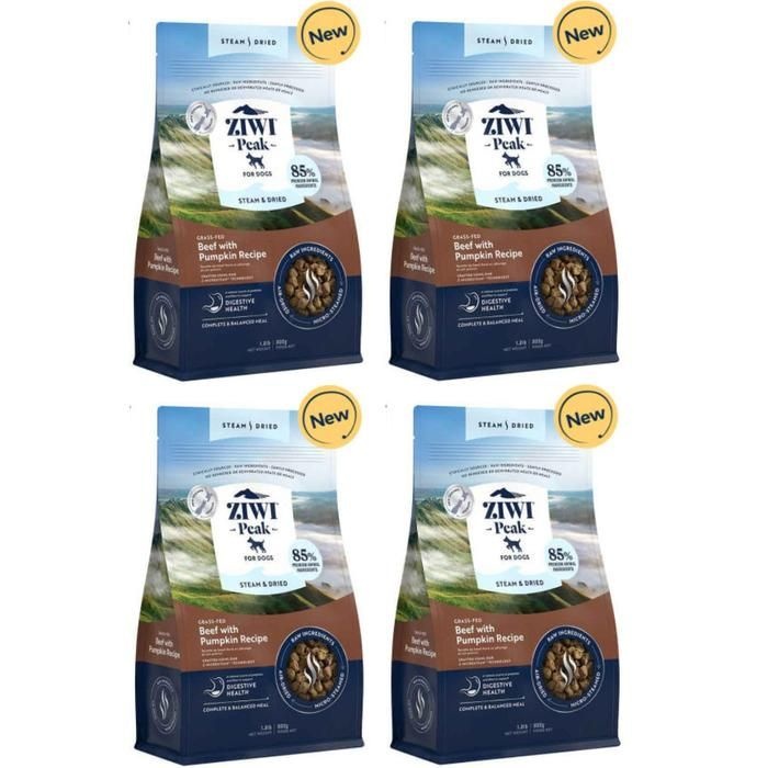 지위픽 애견 사료 스팀앤드라이 소고기 호박 800g X4