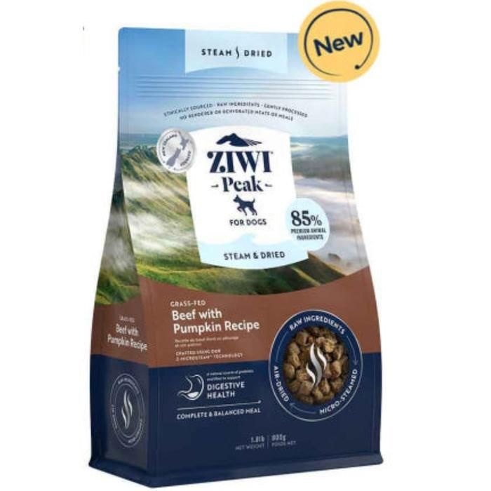 지위픽 반려견 사료 스팀앤드라이 소고기와 호박 800g