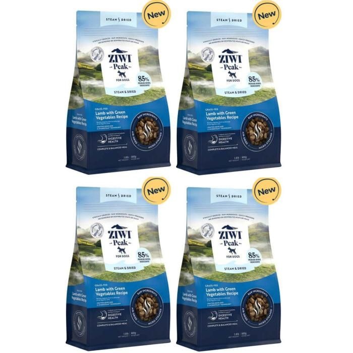 지위픽 애견 사료 스팀앤드라이 양고기 야채 800g X4