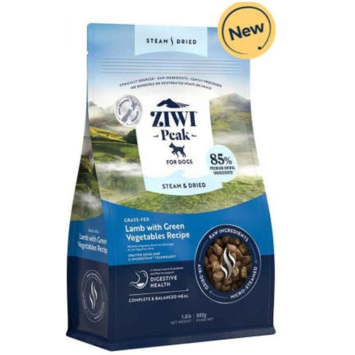 지위픽 강아지 사료 스팀앤드라이 양고기와 야채 800g