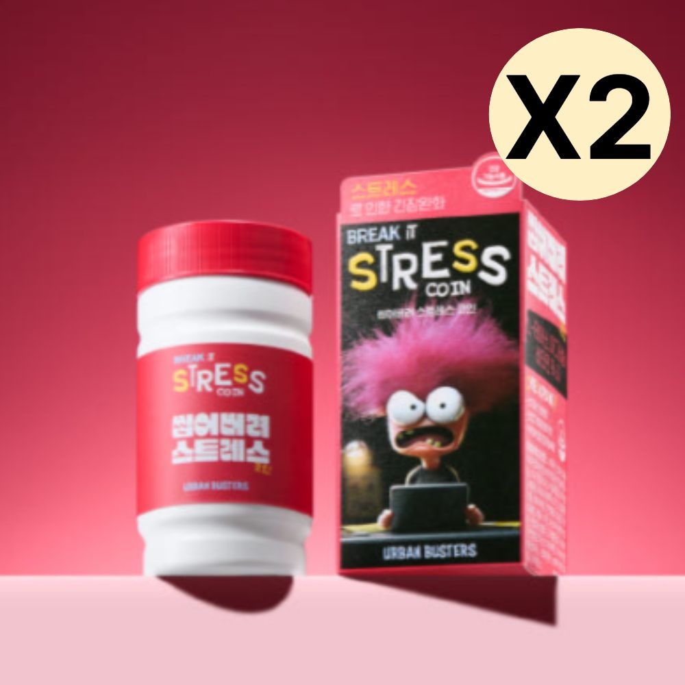 LG생활건강 스트레스 코인 테아닌 마그네슘 40정 X2