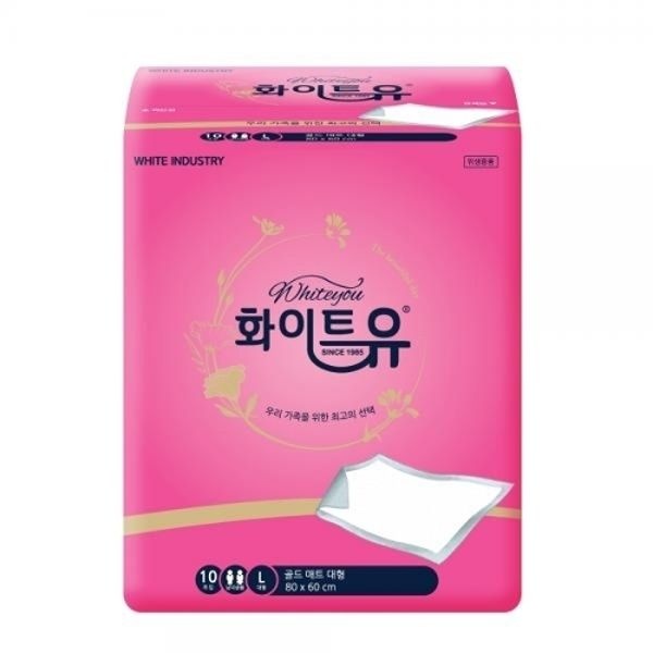 화이트유 골드 위생 펄프 매트 10장 10팩 1박스
