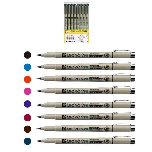 [하프클럽]사쿠라 중성펜 피그마 마이크론 8색 PN세트