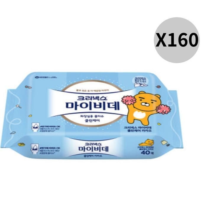 크리넥스 마이비데 클린케어 카카오 리필형 40매 X160