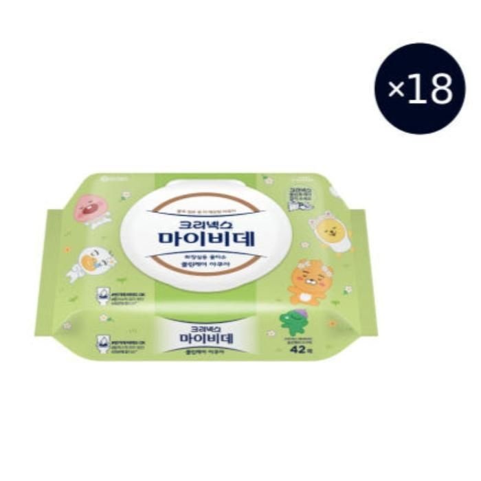 크리넥스 마이비데 카카오 캡형 변기 물티슈 42매 X18