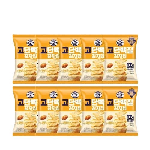 이지프로틴 감자칩 고단백질 감자칩 소금빵맛 50g 10봉 단백질 프로틴 과자 다이어트 간식