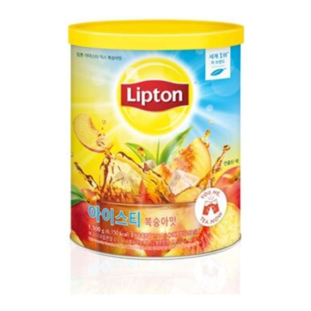 립톤 아이스티 믹스 복숭아 1.5kg (1개) 기분 좋은 끝 맛 홍차 에이드 대량 구매