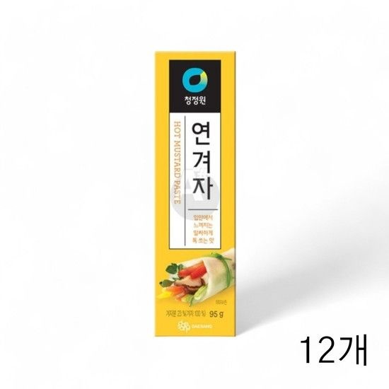 대상 청정원 연겨자 95g X 12개 냉면 무쌈말이 쌈무 냉채소스 식재료 겨자소스 겨자냉채소스