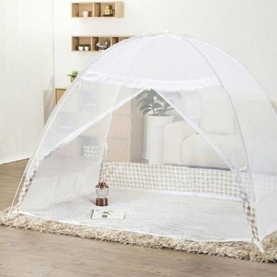 원터치 모기장 방충망 인용 바닥 텐트 여름 일체형 모기장텐트 자석방충망 침대모기장