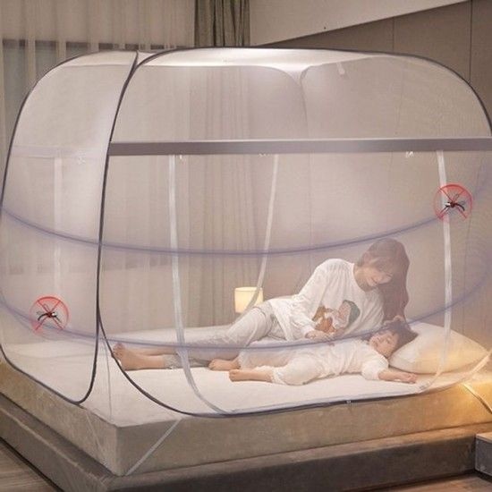 원터치 모기장 일상곳곳 방충망 폴딩 침 대형 모기장텐트 자석방충망 침대모기장