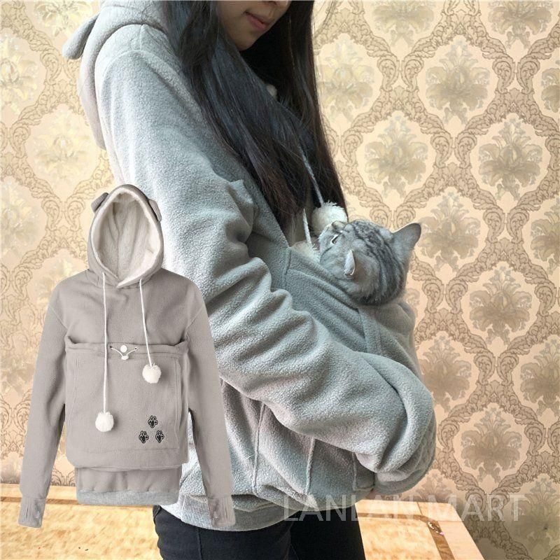 캥거루 후드티 반려동물 고양이 강아지 캥거루주머니옷 이동가방 포켓 강아지백팩