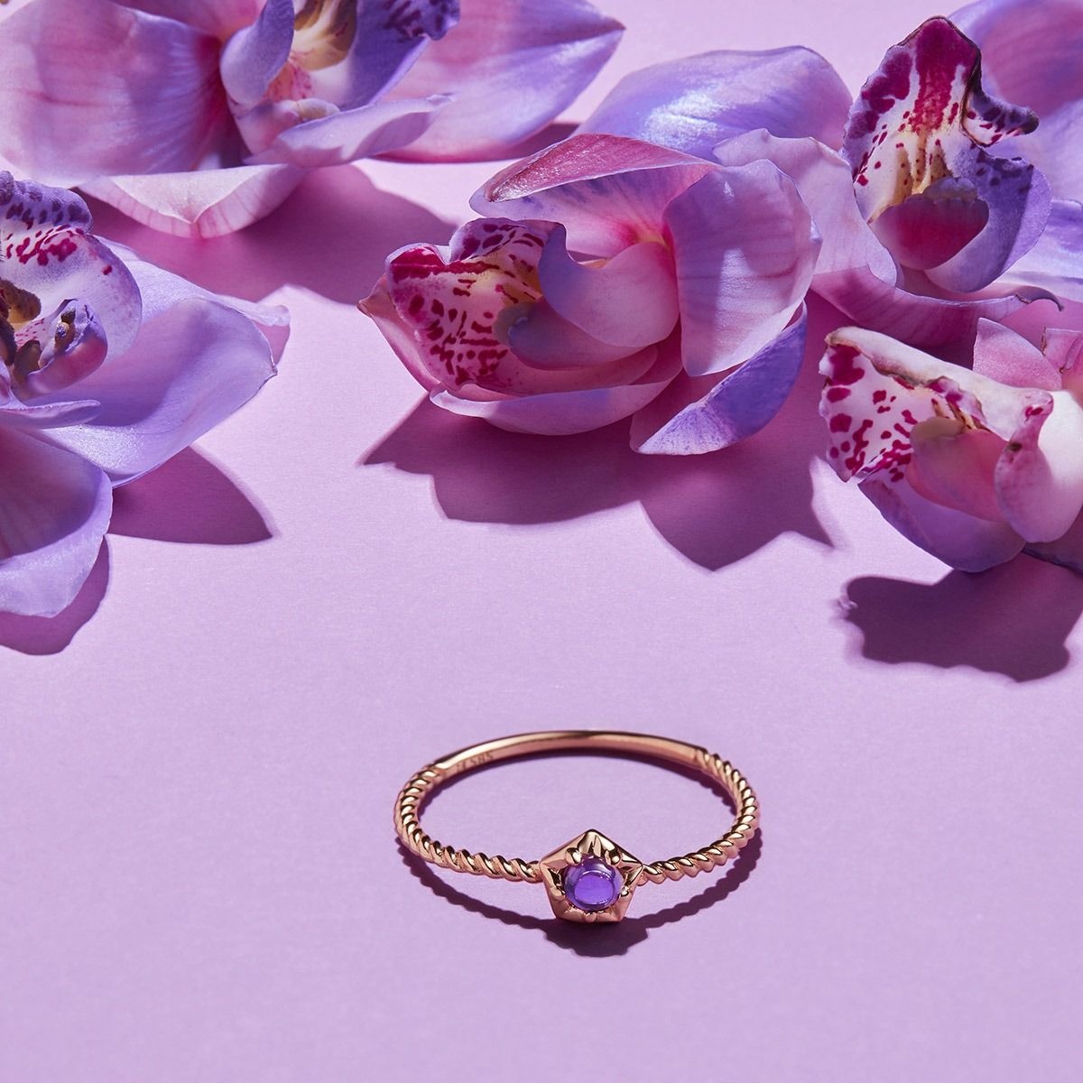 자체제작 메트로시티 주얼리 [2월 탄생석][12호] 코르테 14K 로즈 반지 A241GR3302R4U