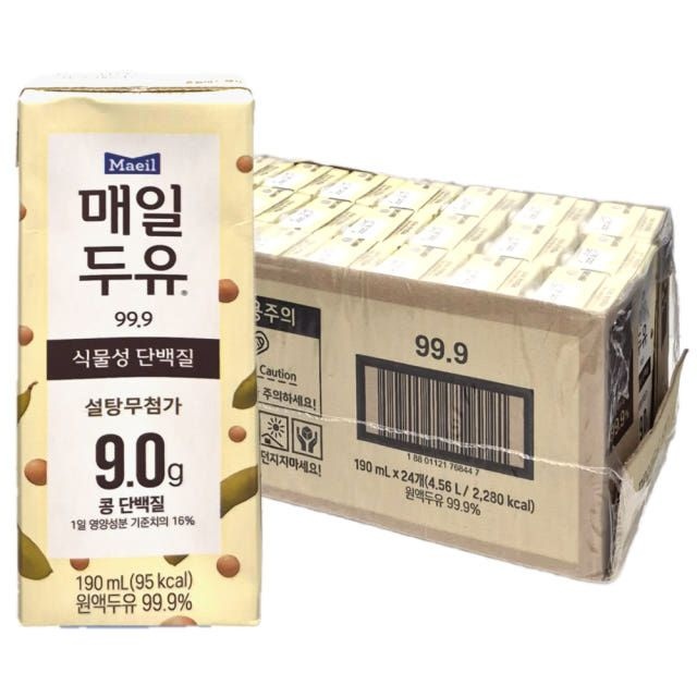 매일두유 99.9 190ml x 24팩 무설탕 두유