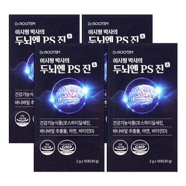 [기타 (패플)] 닥터루템 이시형 박사의 두뇌엔 PS진 15포X4박스 / 포스파티딜세린 바나바잎추출물 아연 비타