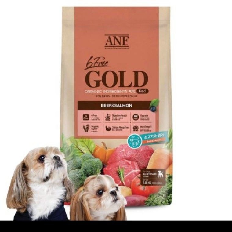ANF  유기농 6FREE GOLD 독 소고기와 연어 1.6kg