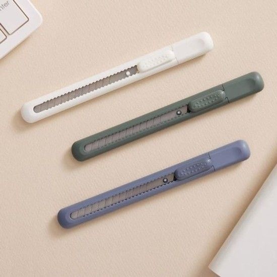 롭다 커터칼 White Haze 모나미 디자인문구 데스크테리어 감성문구 컷터 직자 재단 커터날