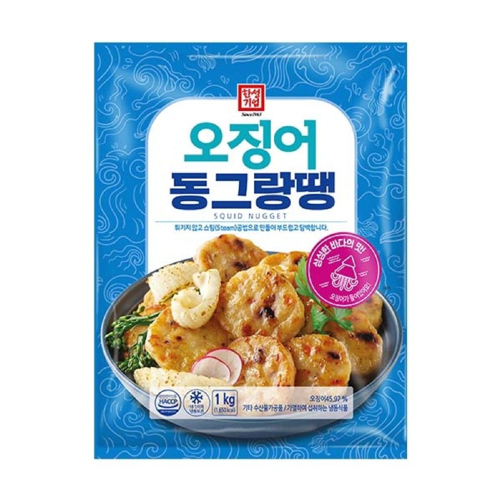 [롯데백화점] 한성기업 [한성기업] 오징어동그랑땡 1kg 1봉지 집밥 간편식 동그랑땡 오징어